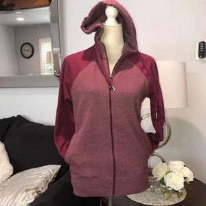 Burgundy classic fleece hoodie